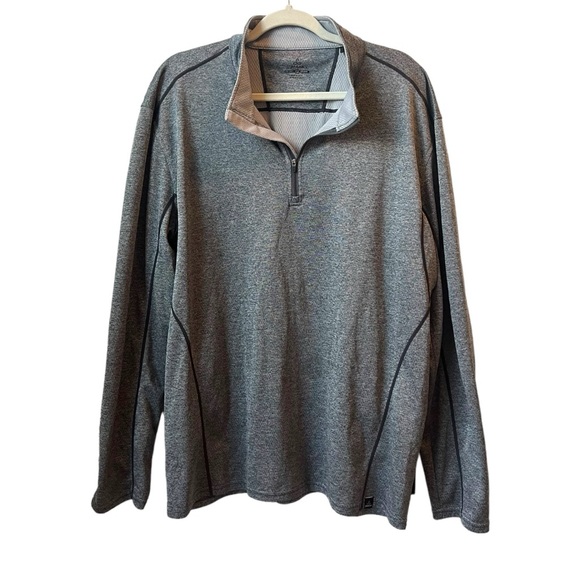 Prana Breathe Men's Orion 1/4 Zip Pullover Heather Gray  Long Sleeve Top Size XL - Picture 3 of 7